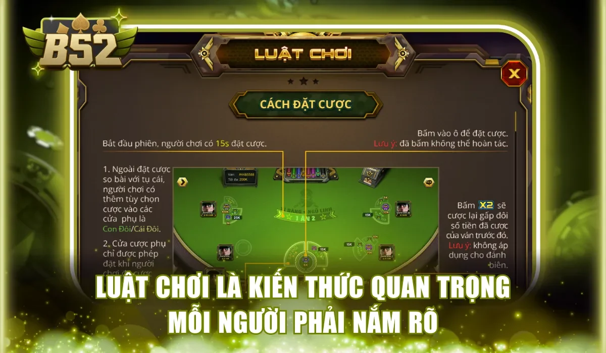 Luật chơi là kiến thức quan trọng mỗi người phải nắm rõ