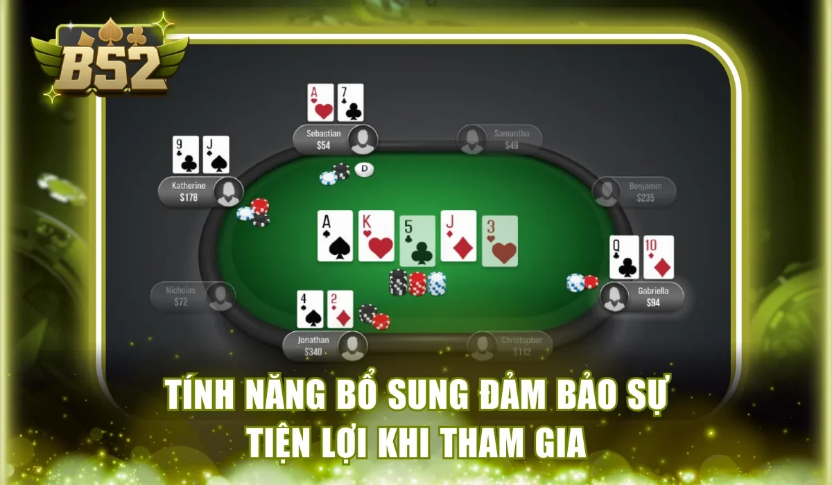 Tính năng bổ sung đảm bảo sự tiện lợi khi tham gia